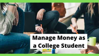 how to manage money as a college student