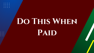 what to do when you get paid